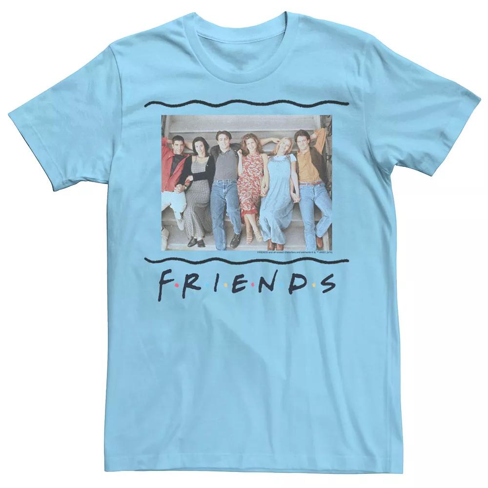 Men's Friends Staircase Portrait Logo Tee, Size: Small, Light Blue Product Image