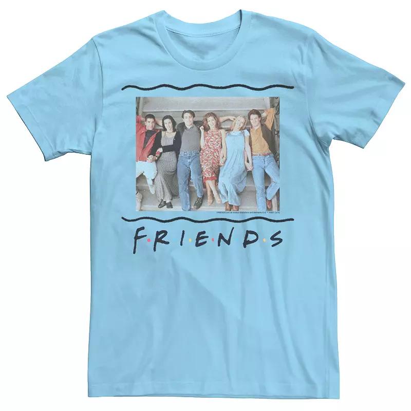 Men's Friends Staircase Portrait Logo Tee, Size: Small, Light Blue Product Image