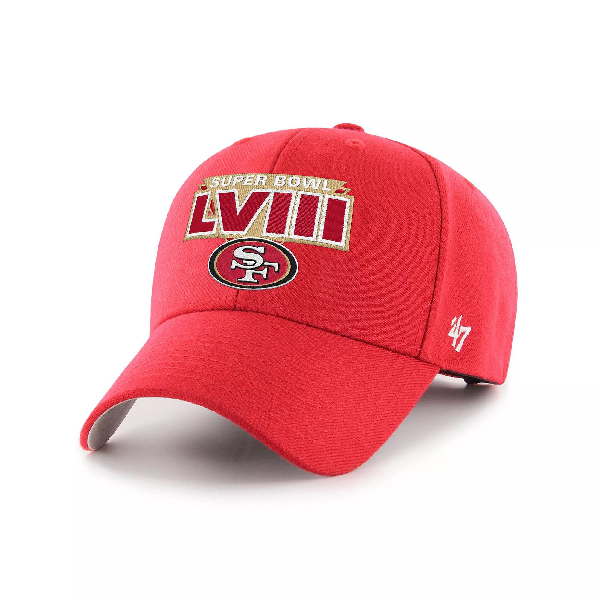 Men's '47  Scarlet San Francisco 49ers Super Bowl LVIII MVP Adjustable Hat, Red Product Image