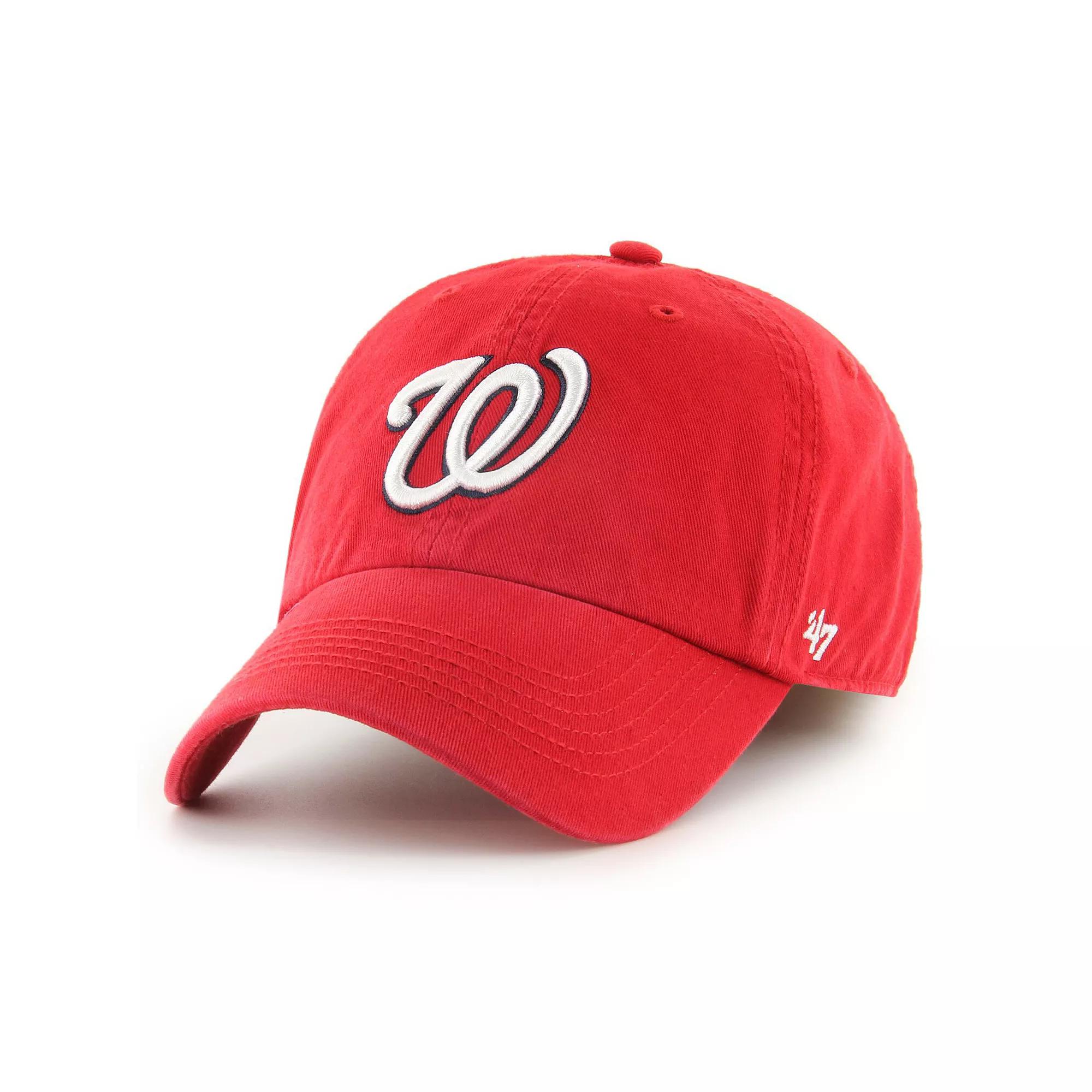 Men's '47 Red Washington Nationals Franchise Logo Fitted Hat,  Product Image