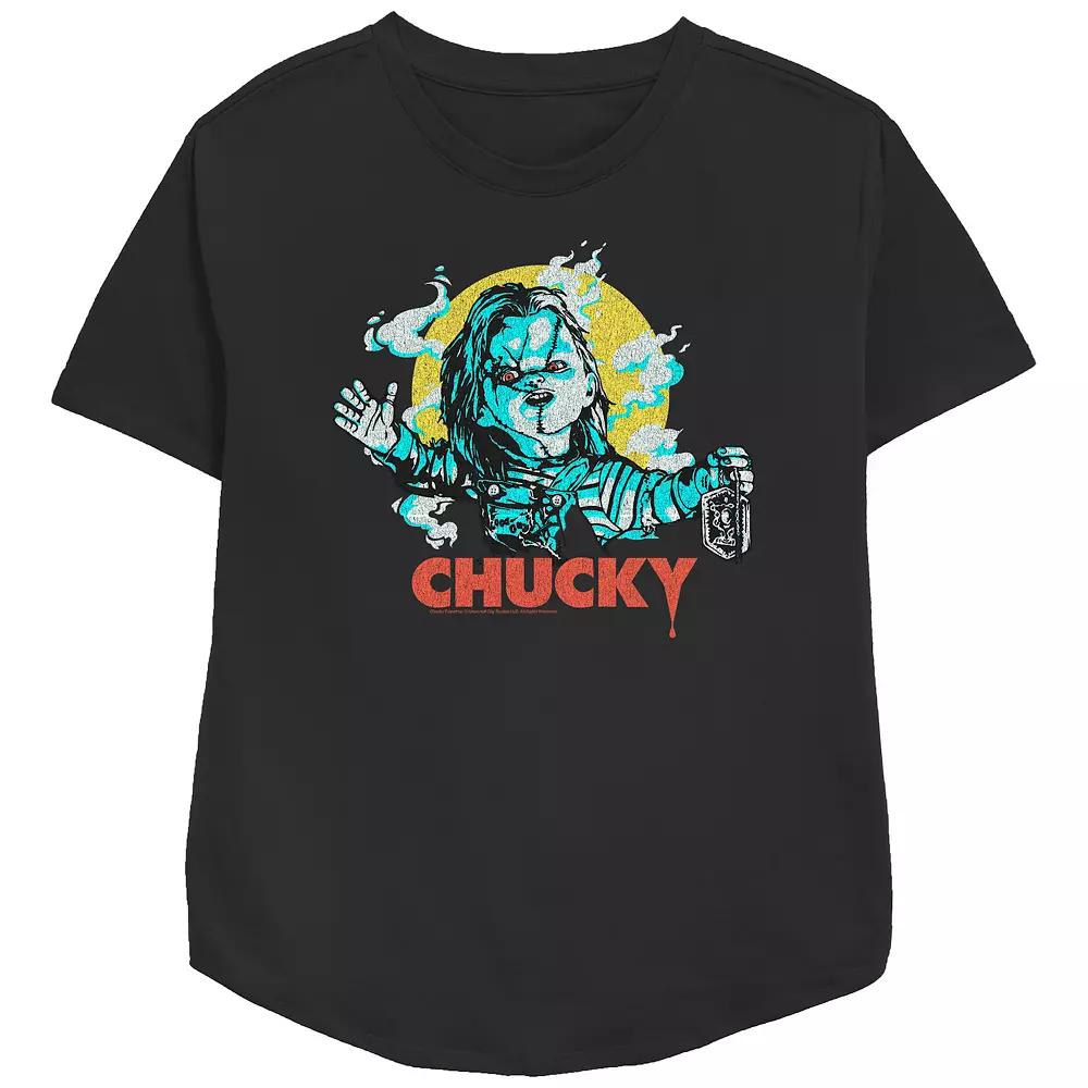 Women's Chucky Is Here Relaxed Fit Graphic Tee,  Product Image