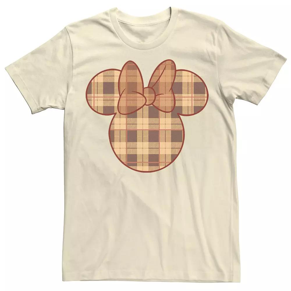 Disney's Mickey & Friends Minnie Fall Plaid Fill Men's Tee,  Product Image