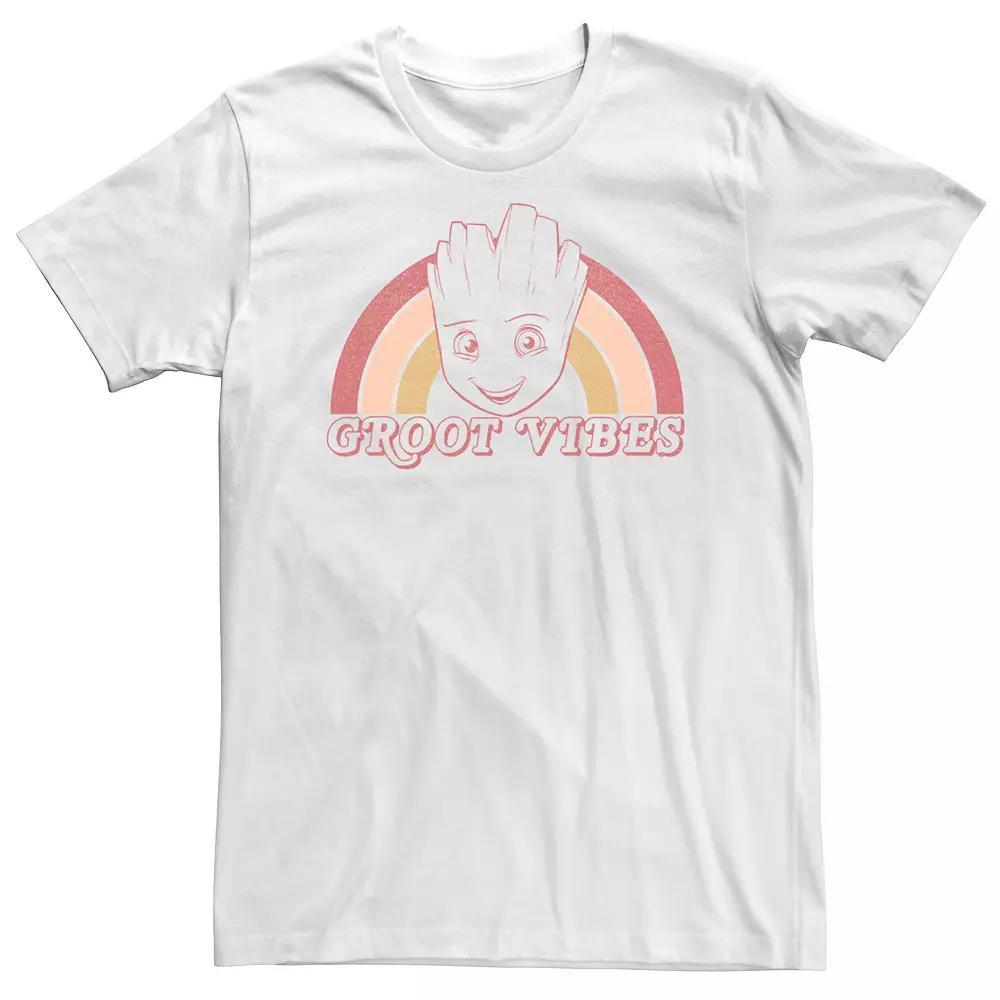 Big & Tall Marvel Guardians of the Galaxy Classic Lets Groot Rainbow Colors Tee, Men's,  Product Image