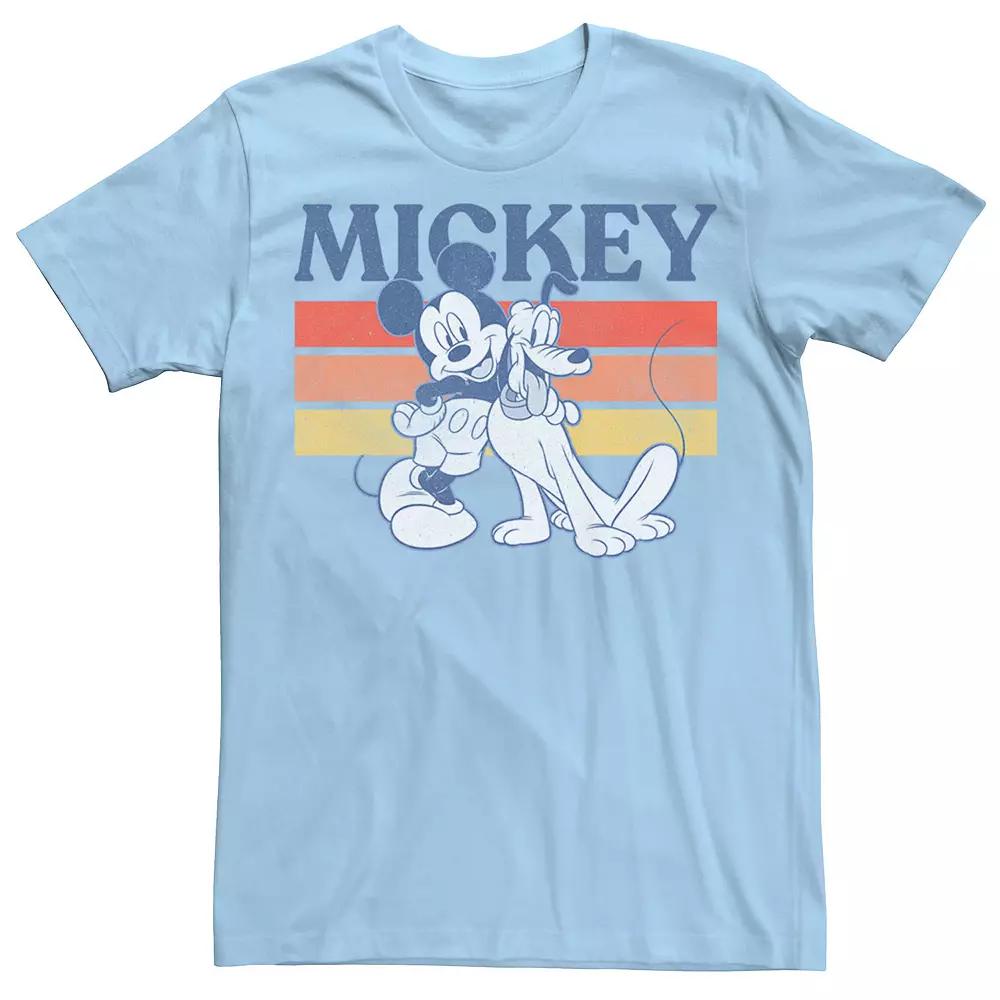 Disney's Mickey And Friends Mickey And Pluto Men's Retro Line Tee,  Product Image