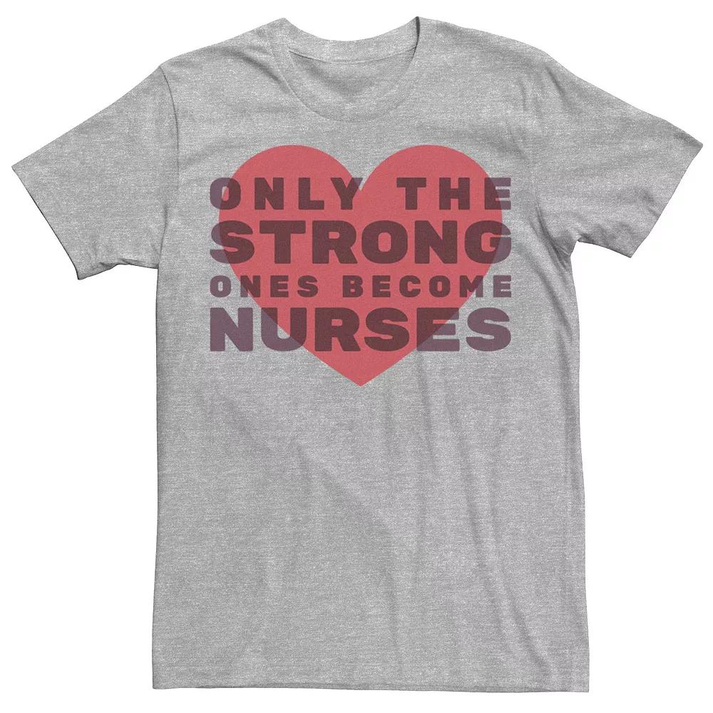 Men's Only The Strong Ones Become Nurses Heart Graphic Tee,  Product Image