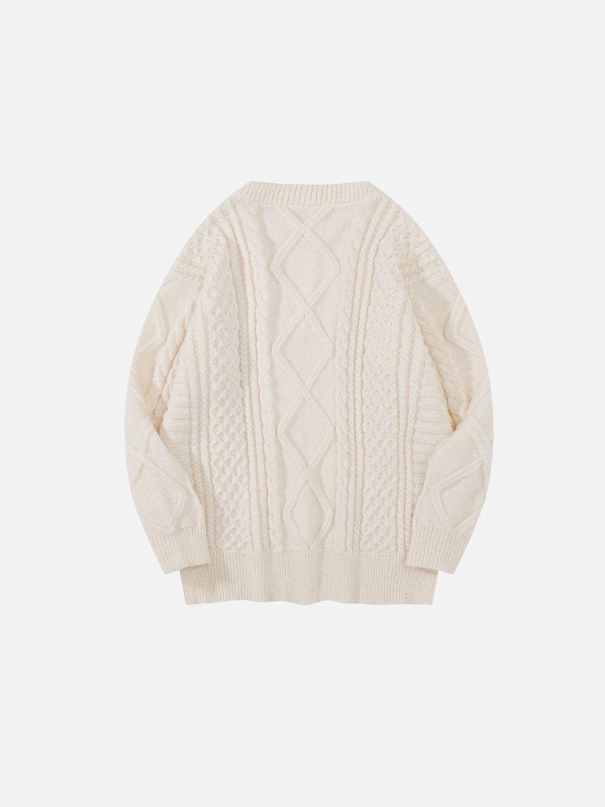 Aelfric Eden Solid Cable Stitch Sweater Product Image