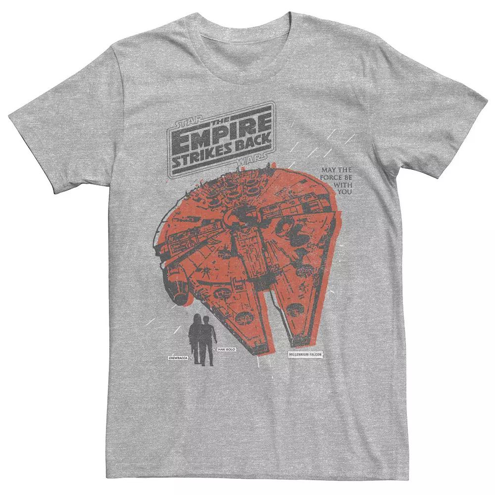 Men's Star Wars Vintage Falcon Zoom Tee, Size: 3XL, Athletic Grey Product Image
