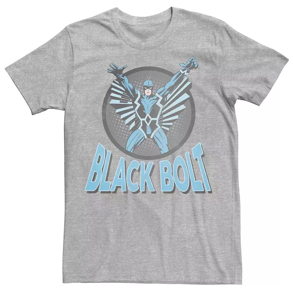 Men's Marvel Retro Black Bolt Circle Poster Tee, Size: XXL, Athletic Grey Product Image