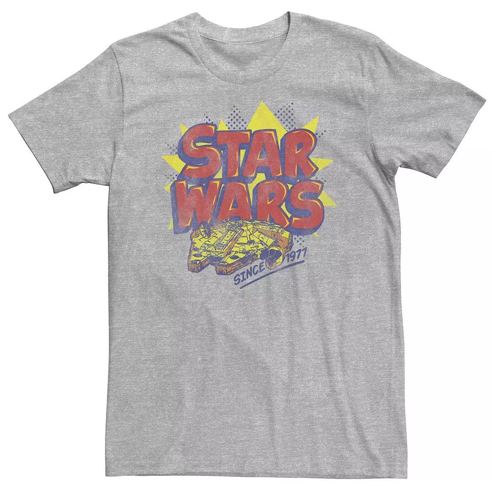 Big & Tall Star Wars Millennium Falcon Vintage Retro Logo Tee, Men's,  Product Image