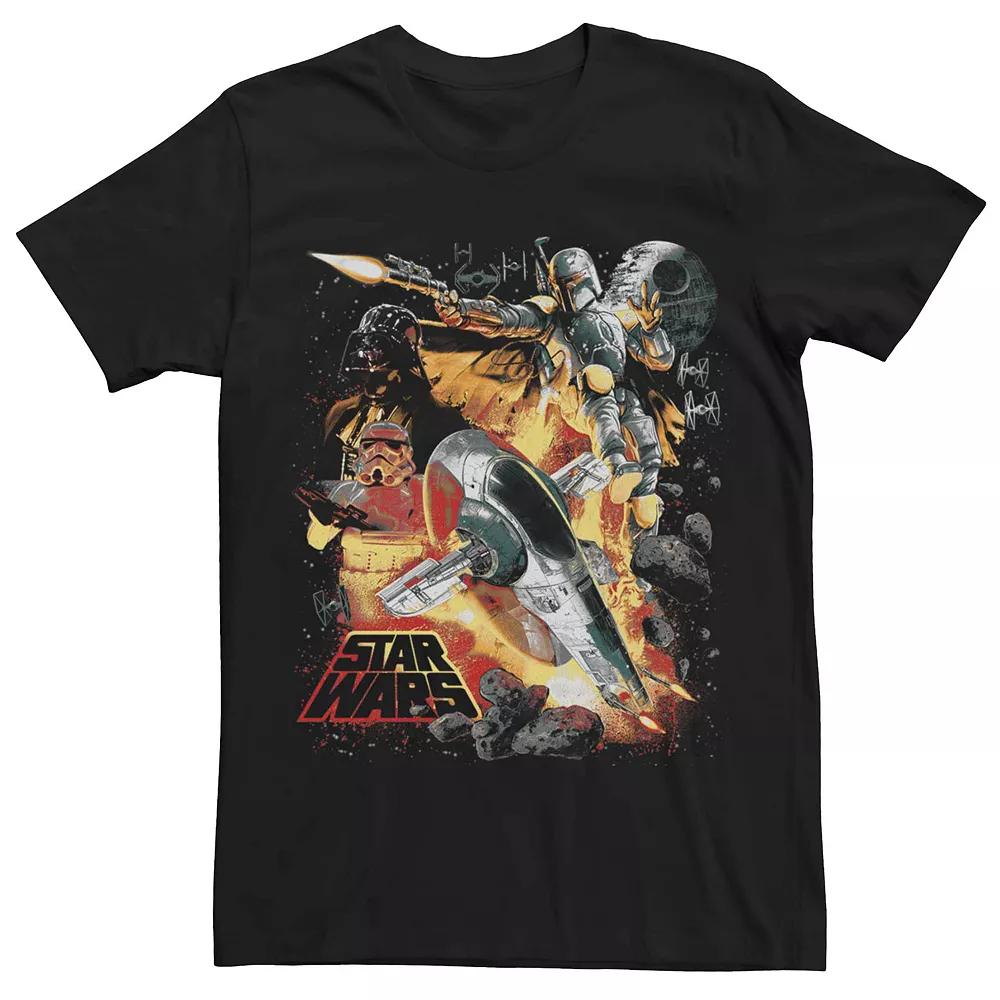 Men's Star Wars Empire Mash Up Space Poster Graphic Tee,  Product Image
