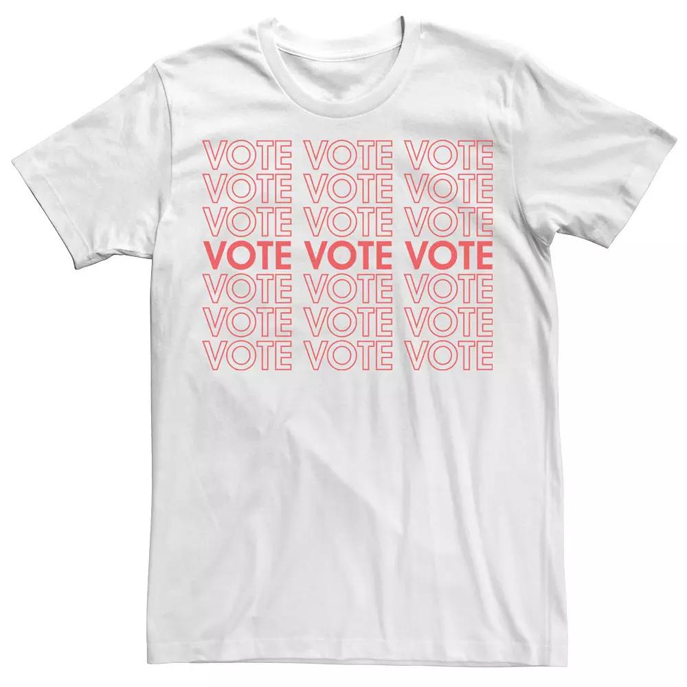 Men's Vote Vote Vote Text Stack Tee,  Product Image
