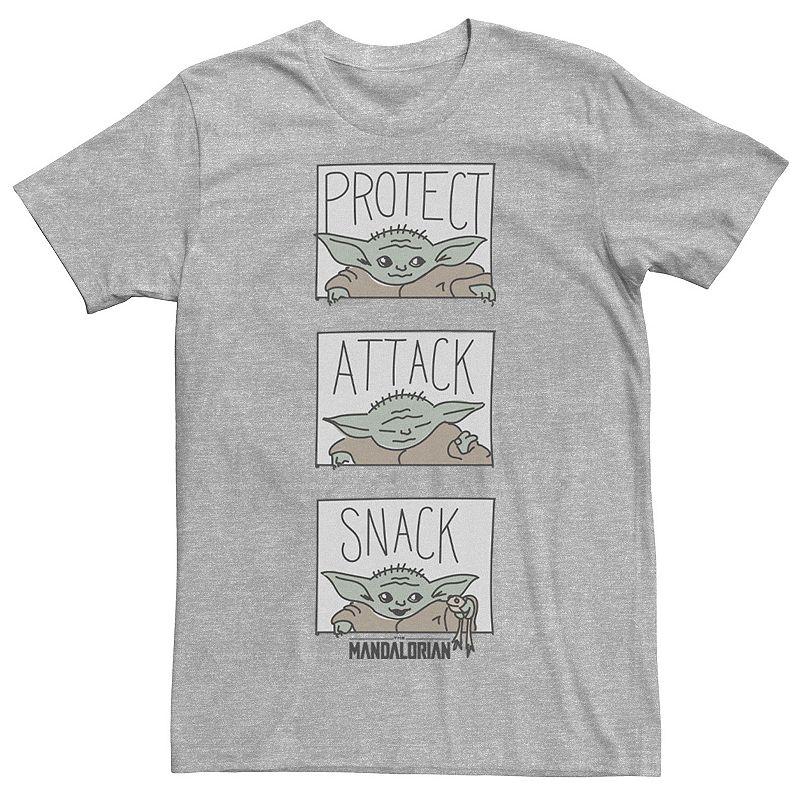 Men's Star Wars The Mandalorian The Child Protect Attack Snack Tee,  Product Image