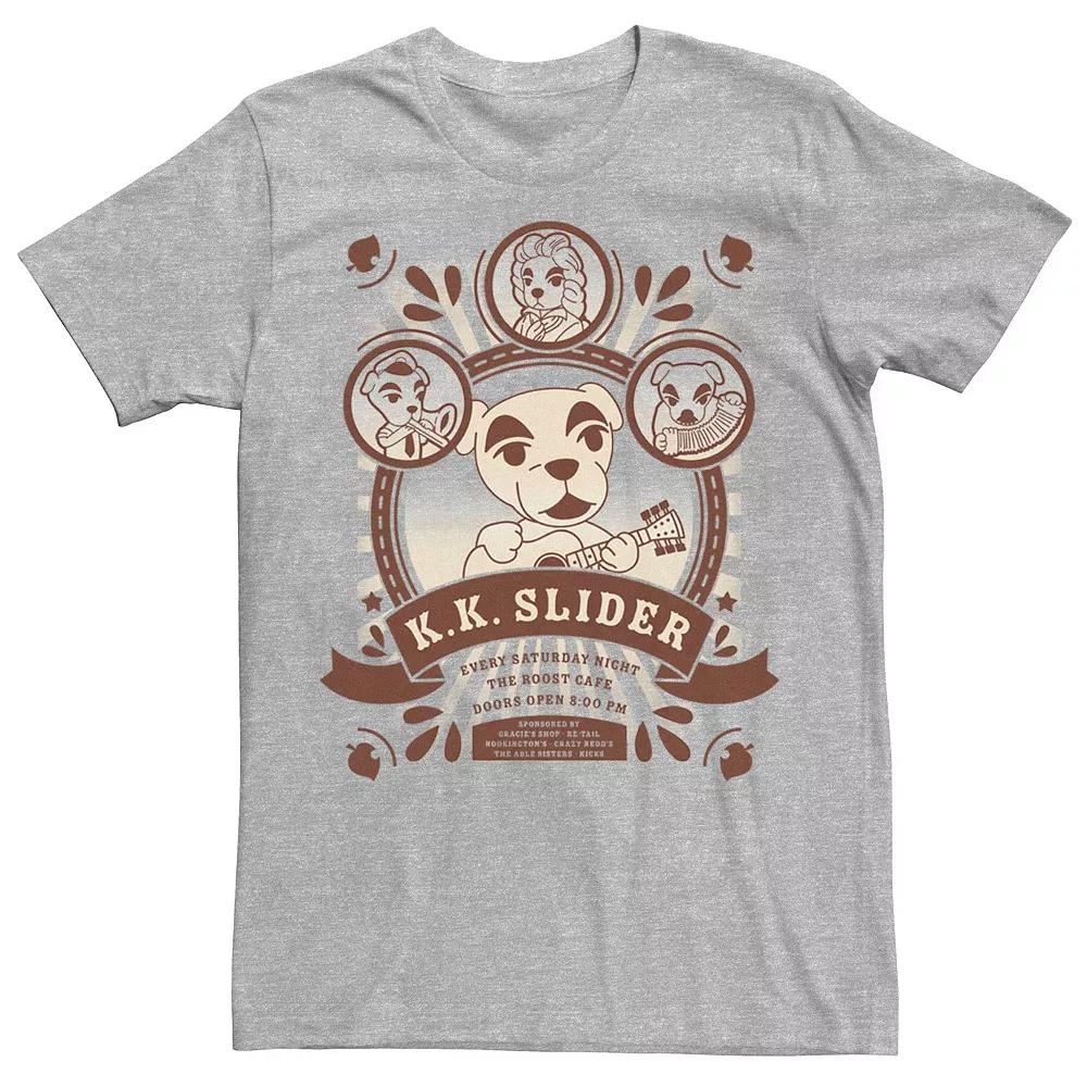 Men's Animal Crossing K.K. Slider At The Roost Poster Tee,  Product Image