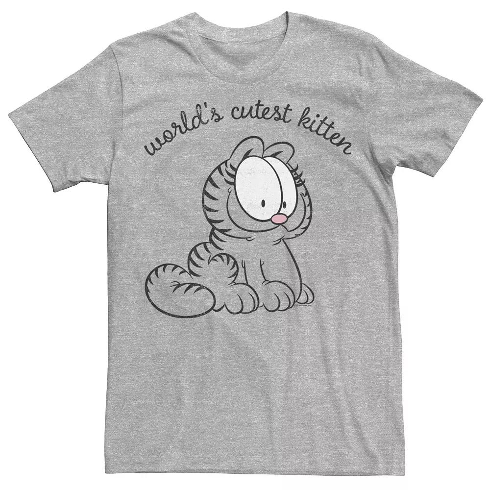 Men's Garfield Cute Nermal Text Tee, Size: Medium, Athletic Grey Product Image