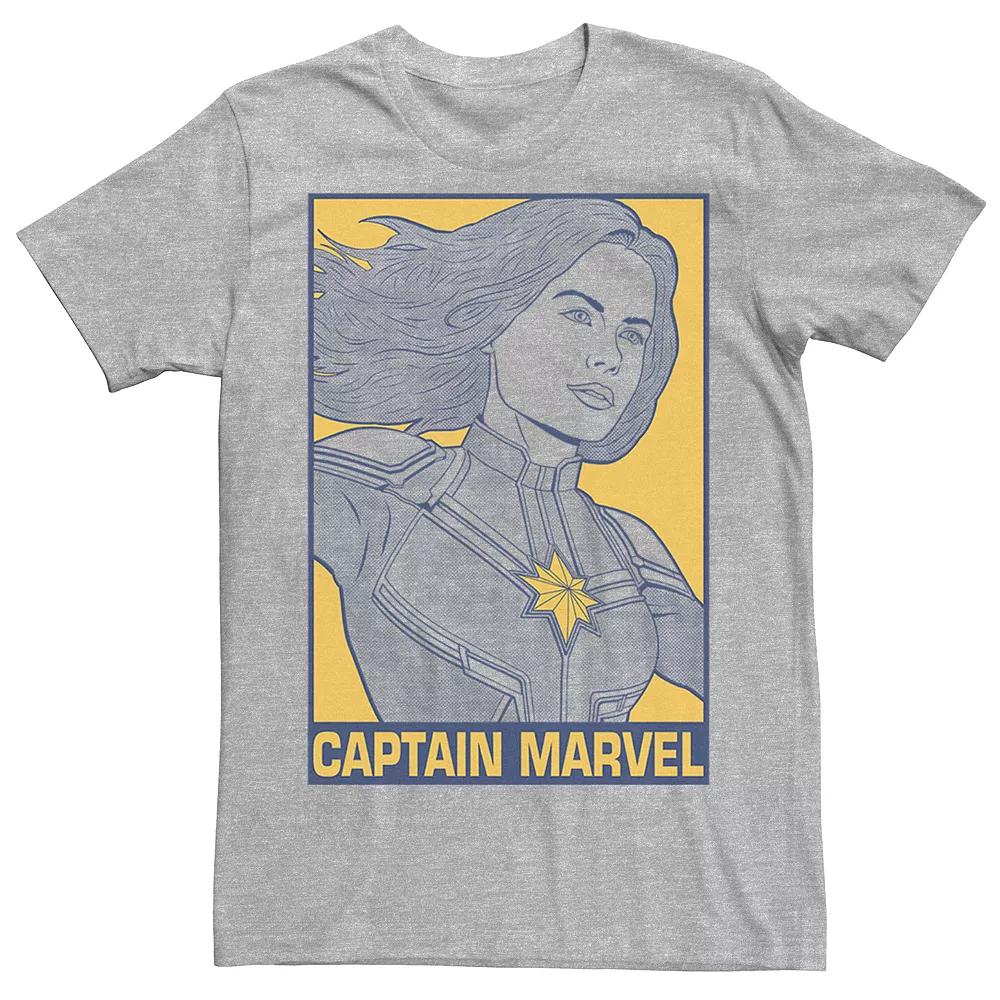 Men's Avengers Endgame Captain Marvel Poster Tee, Size: Medium, Athletic Grey Product Image