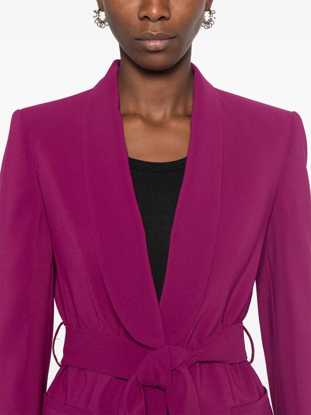 Oval T chain belted blazer Product Image