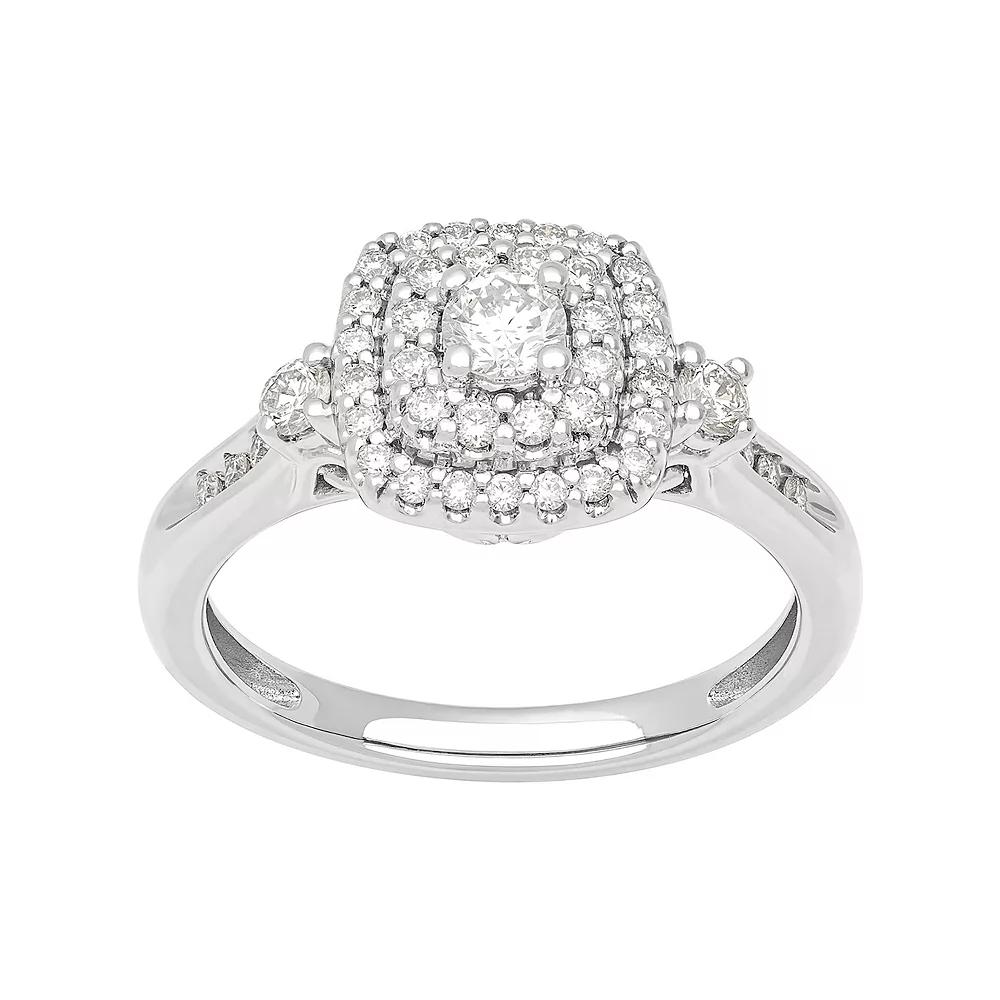 Love Always Sterling Silver 1/2 Carat T.W. Lab-Grown Diamond Engagement Ring, Women's, Size: 7 Product Image