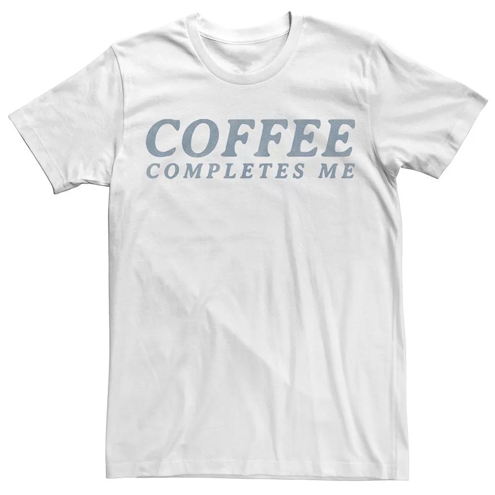 Men's Trendy Coffee Completes Me Tee,  Product Image