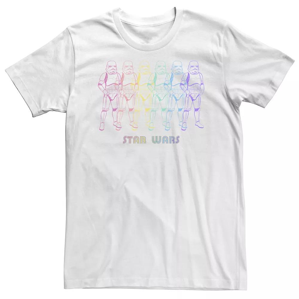 Big & Tall Star Wars Pride Rainbow Stormtroopers Line Up Tee, Men's,  Product Image
