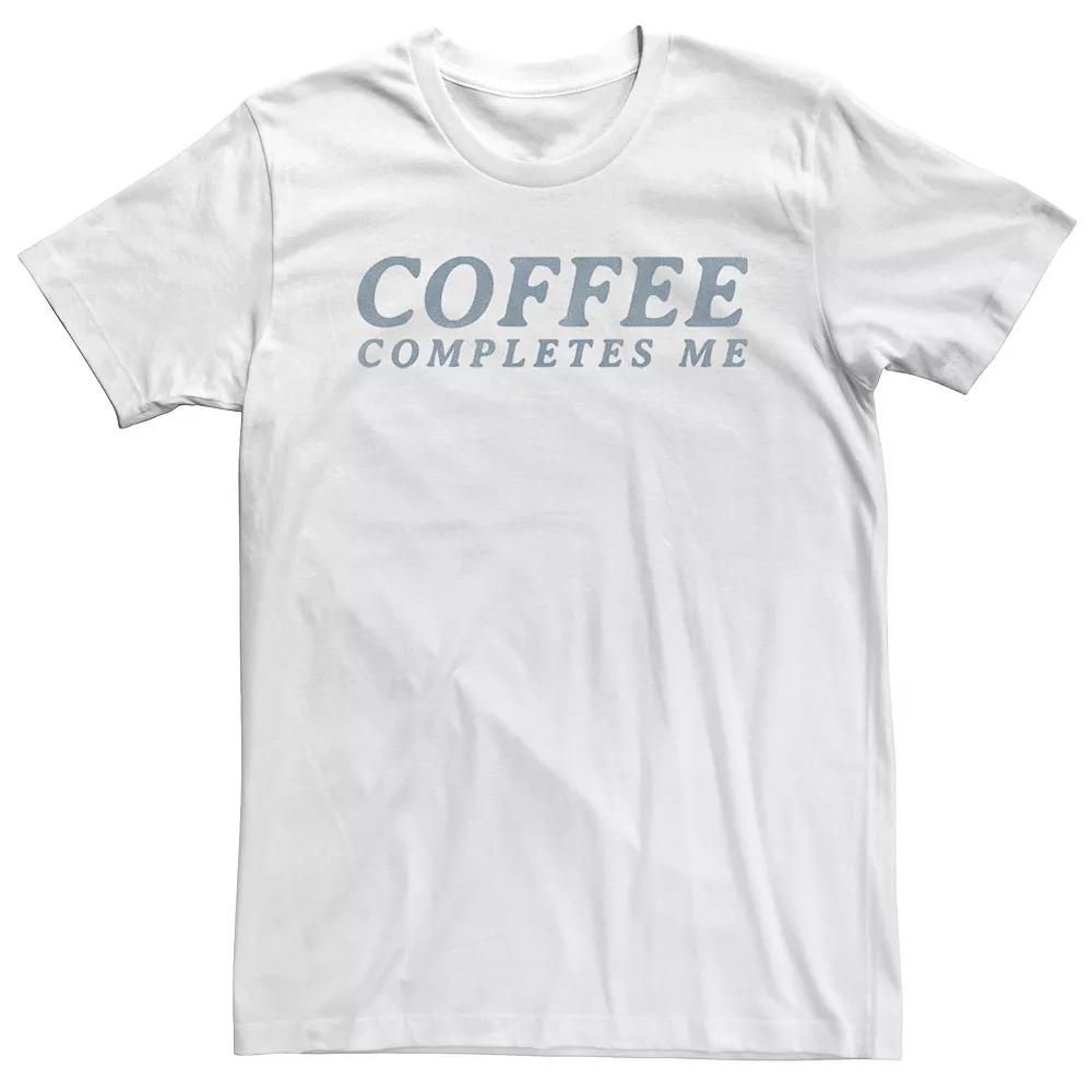 Big & Tall Trendy "Coffee Completes Me" Tee, Men's,  Product Image