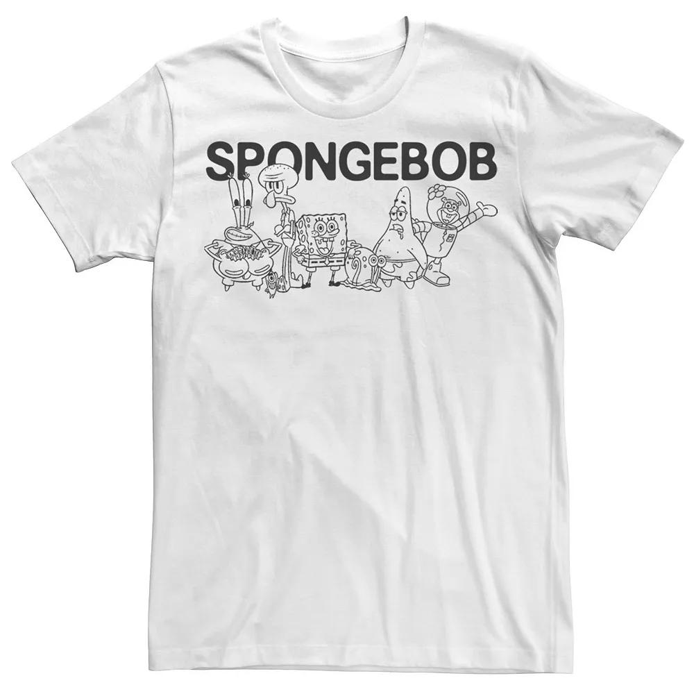 Men's SpongeBob Group Shot Outlines Tee,  Product Image