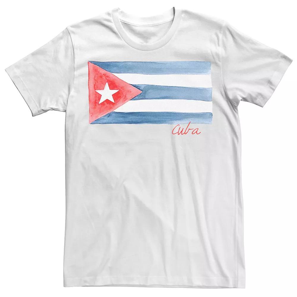 Men's HHM Cuba Flag Watercolor Tee,  Product Image