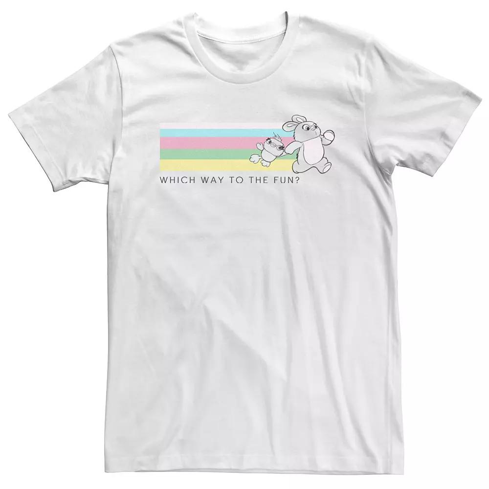Big & Tall Disney / Pixar Toy Story 4 Ducky & Bunny Which Way To Fun Tee, Men's, Size: 3XL, White Product Image