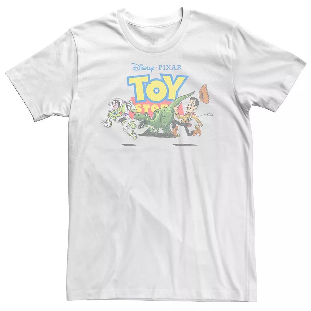 Big & Tall Disney / Pixar Toy Story Rex Buzz Woody Vintage Run Tee, Men's,  Product Image