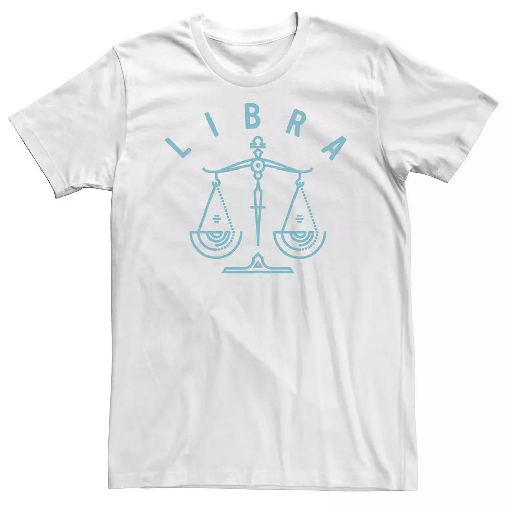 Big & Tall Libra Scale White Ink Sketch Tee, Men's,  Product Image