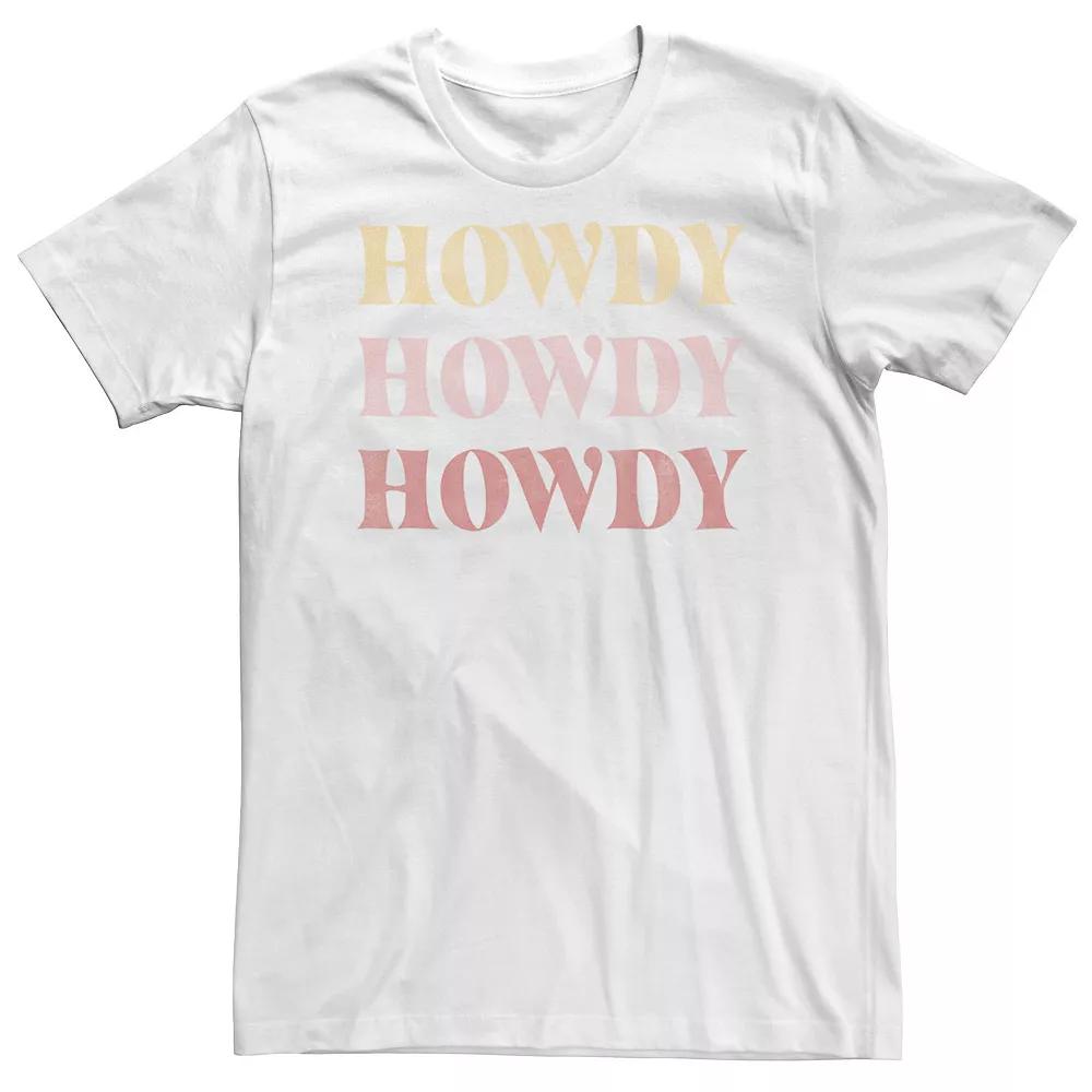 Big & Tall Trendy Howdy Text Stack Tee, Men's,  Product Image