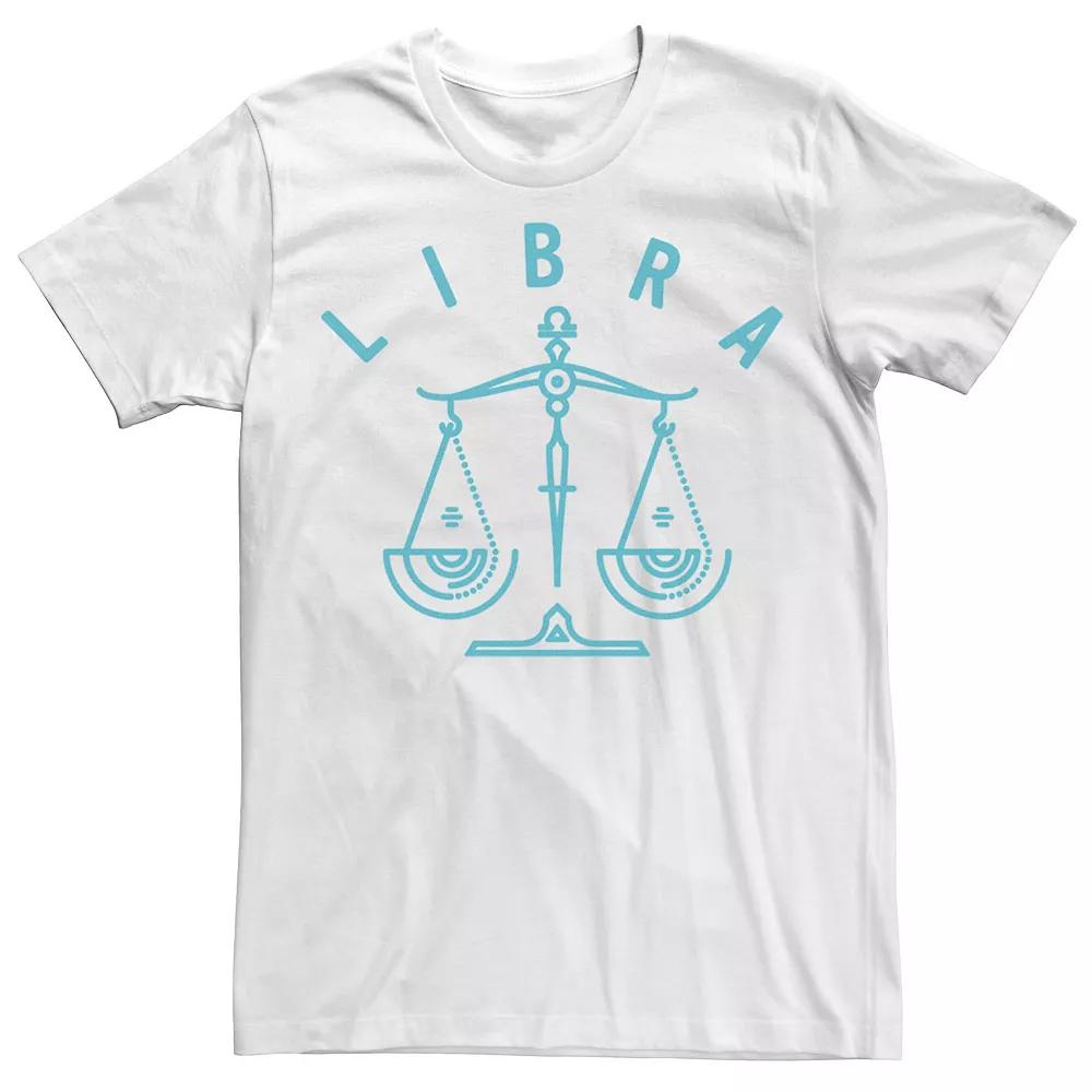 Men's Libra Scale White Ink Sketch Tee,  Product Image