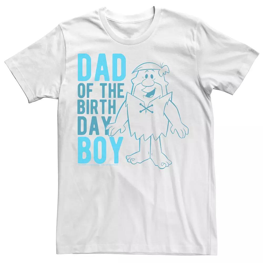 Men's Flinstons Barney Dad Of Birthday Boy Poster Tee,  Product Image