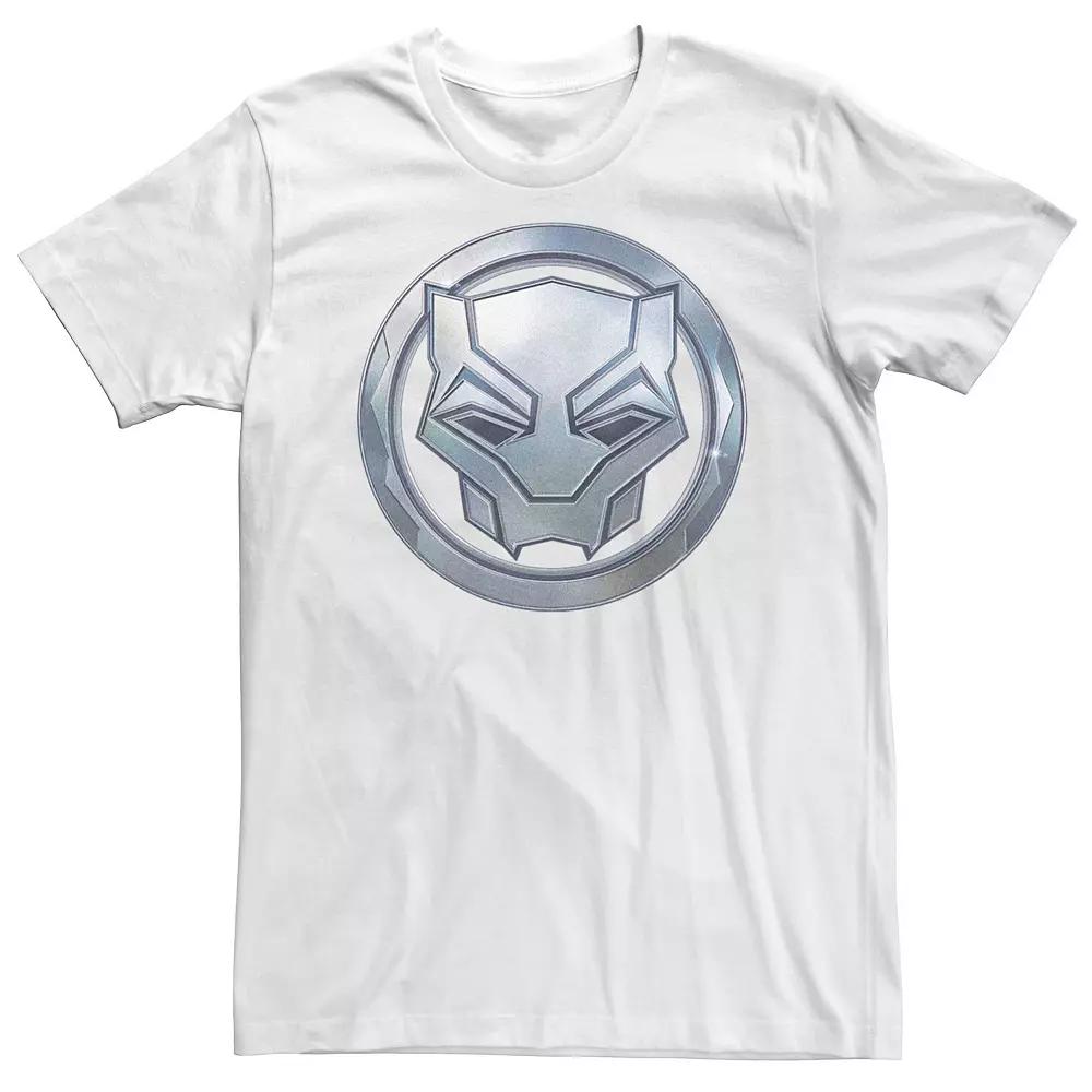 Big & Tall Marvel Wakanda Forever Metallic Black Panther Icon Tee, Men's,  Product Image