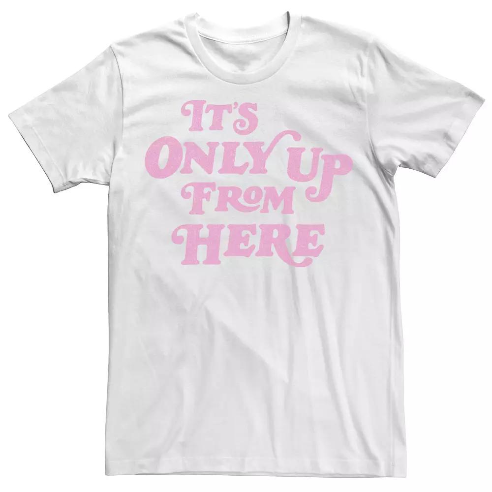 Men's Trendy Only Up Text Tee,  Product Image