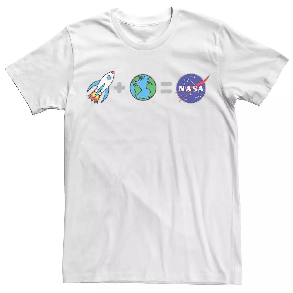 Men's NASA Rocket Plus Planet Earth Equals NASA Emoji Tee,  Product Image