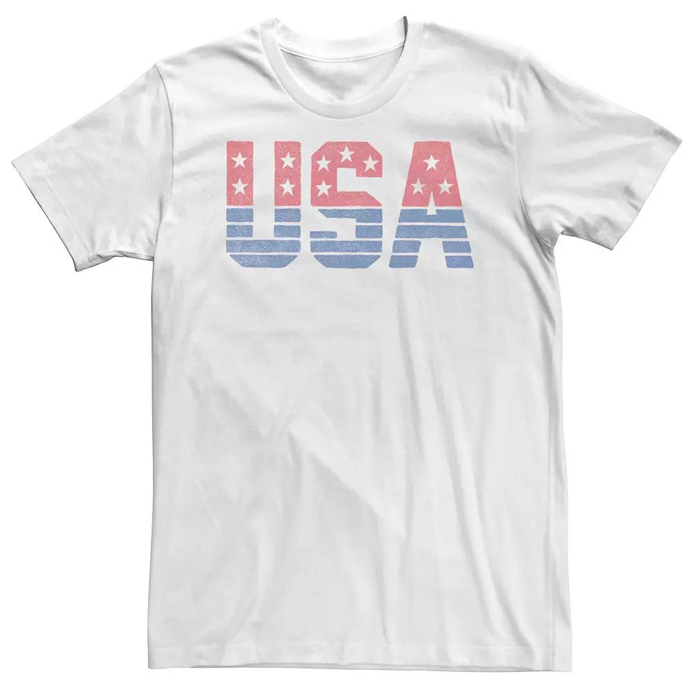 Big & Tall Americana Red, White & Blue USA Stars and Stripes Tee, Men's,  Product Image