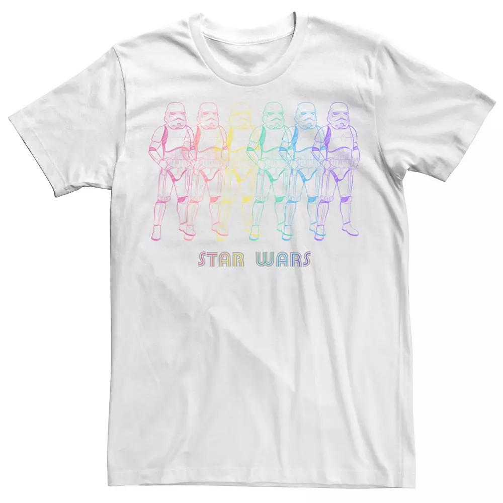 Adult Star Wars Pride Rainbow Stormtroopers Line Up Tee, Men's, Size: XL, White Product Image