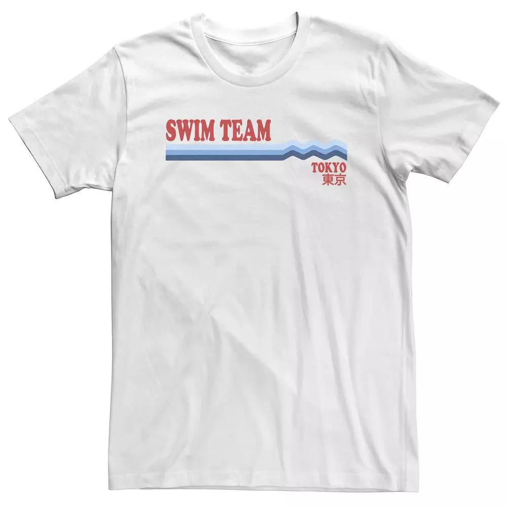 Big & Tall Swim Team Tokyo Lines Tee, Men's,  Product Image