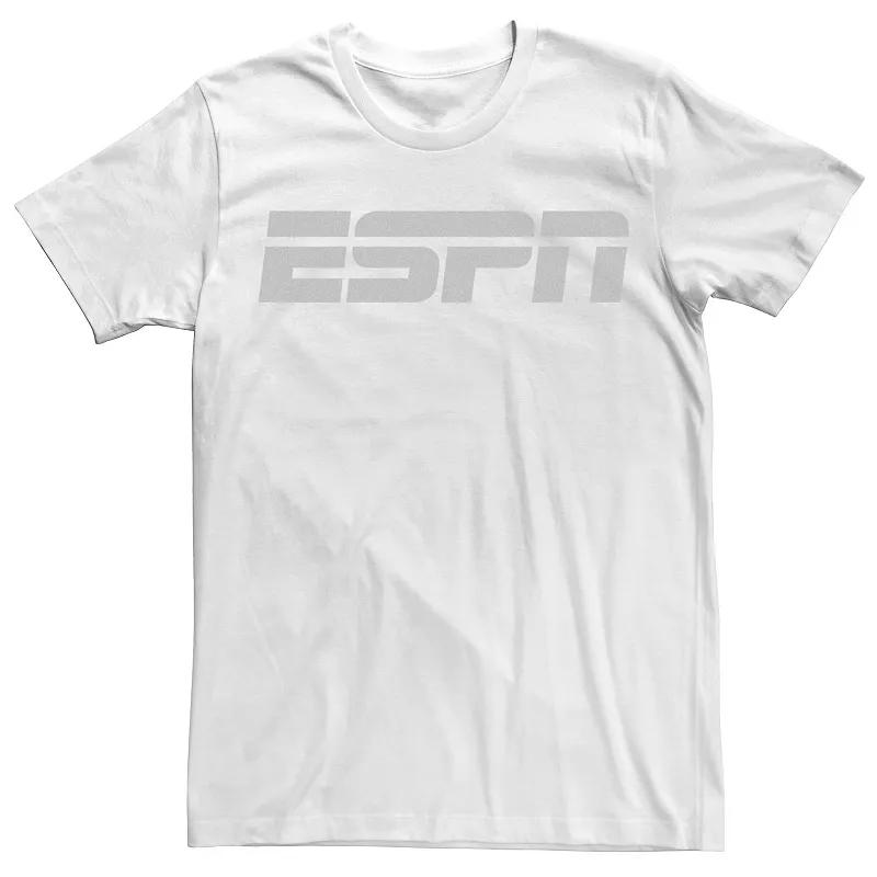 Men's ESPN Black Logo Tee, Size: Large, White Product Image