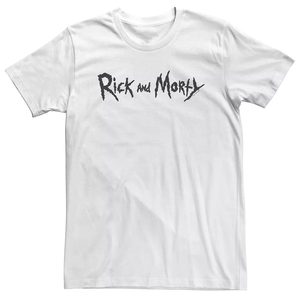 Big & Tall Rick & Morty Main Logo Tee, Men's, Size: XXL Tall, White Product Image
