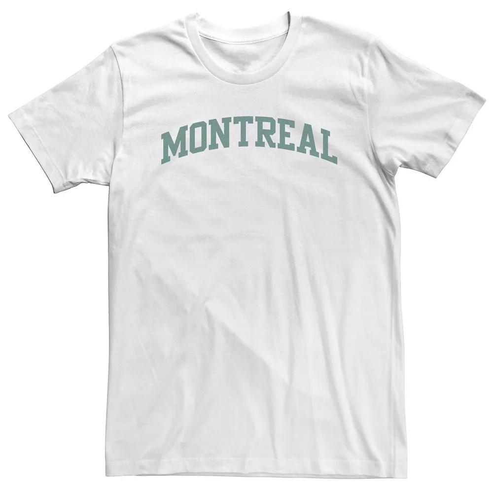 Big & Tall Trendy Montreal Simple Collegiate Text Graphic Tee, Men's,  Product Image
