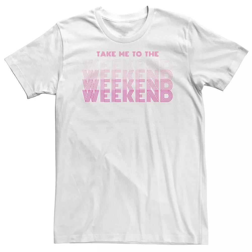 Big & Tall Take Me To The Weekend Word Stack Tee, Men's,  Product Image