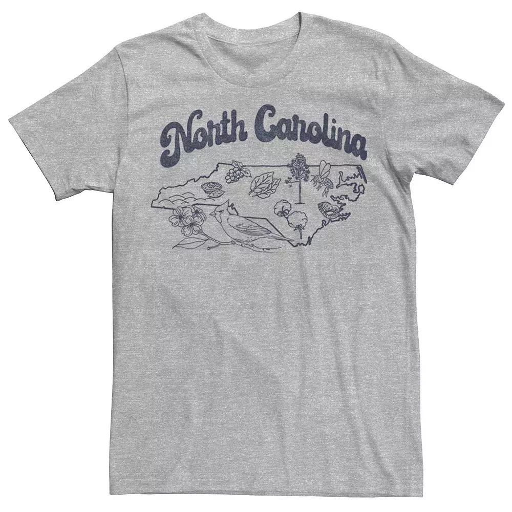 Men's North Carolina Landmarks Map Sketch Tee,  Product Image
