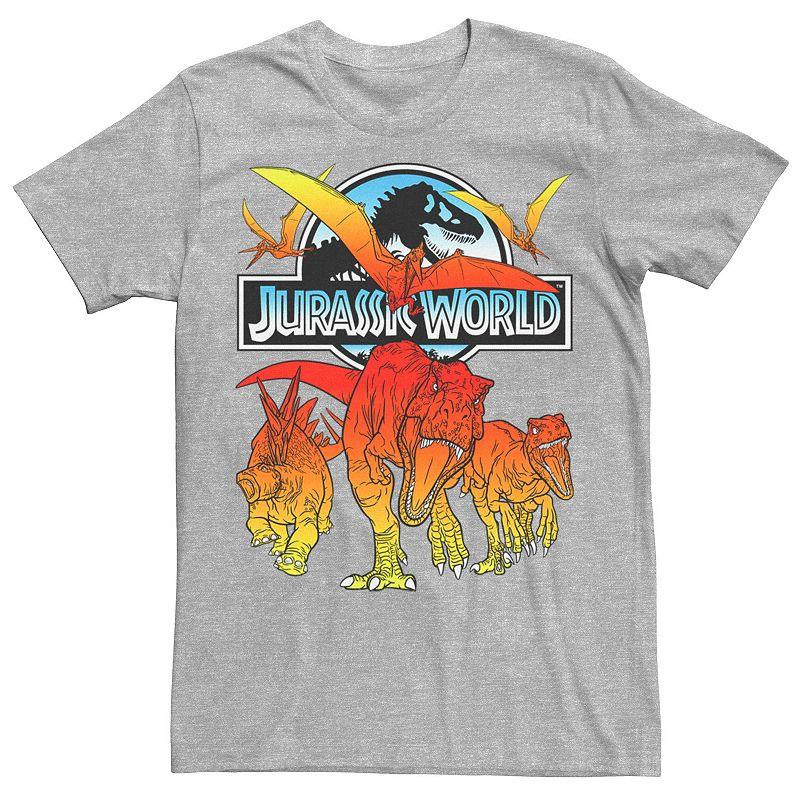 Men's Jurassic World Two Dino Charging Comic Pop Tee,  Product Image
