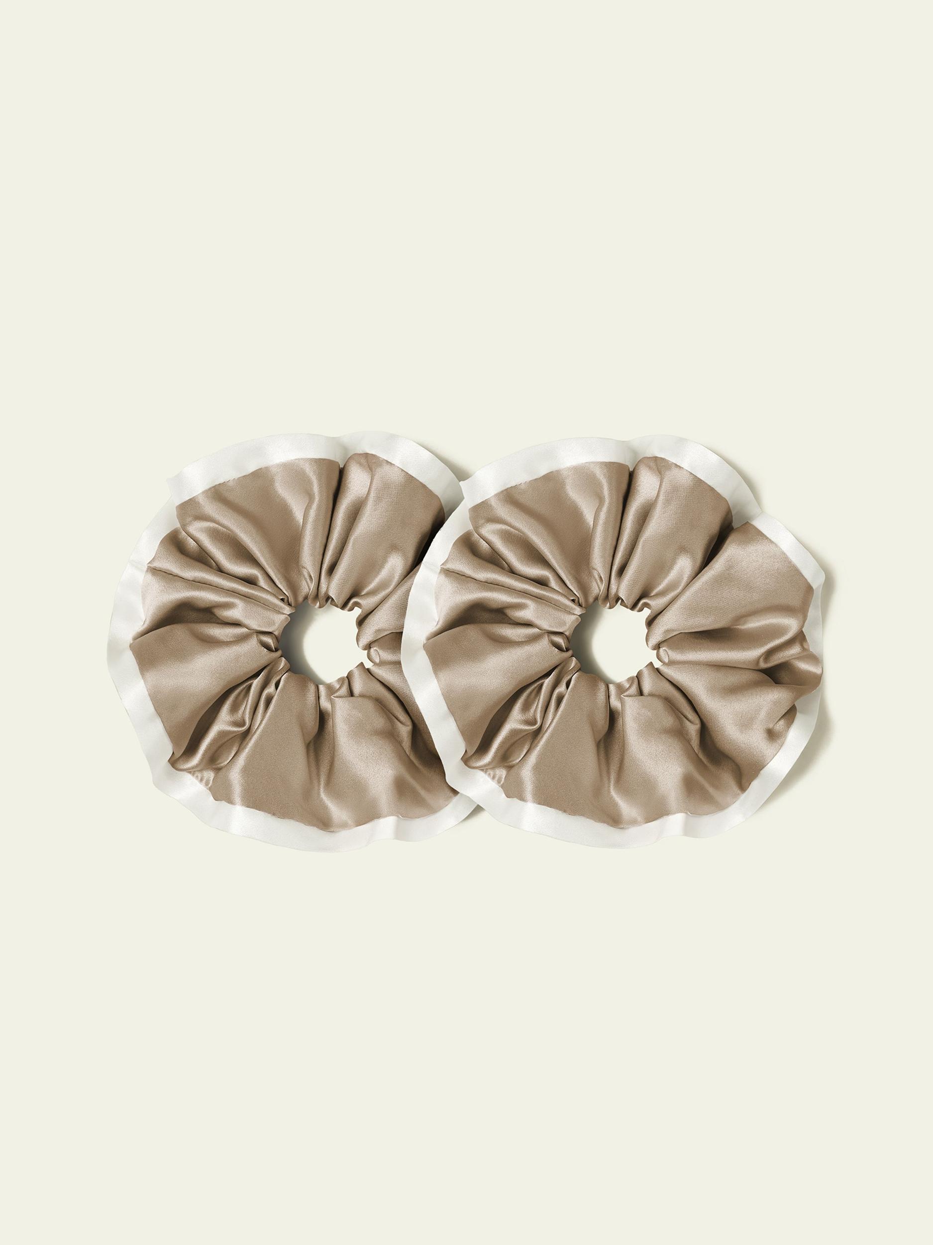 Two-Tone Grace Silk Scrunchie Product Image