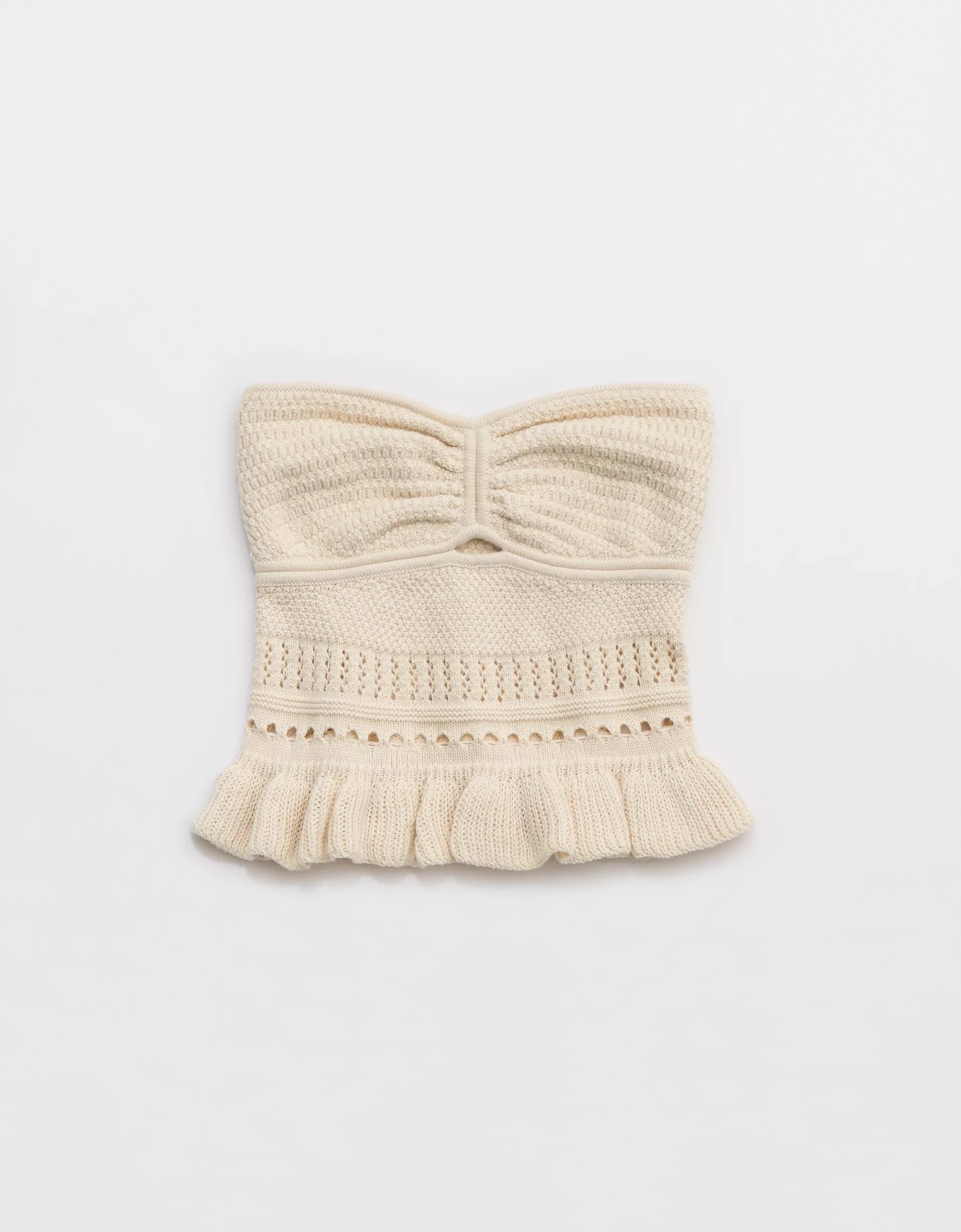 Aerie Peplum Sweater Tube Top Product Image