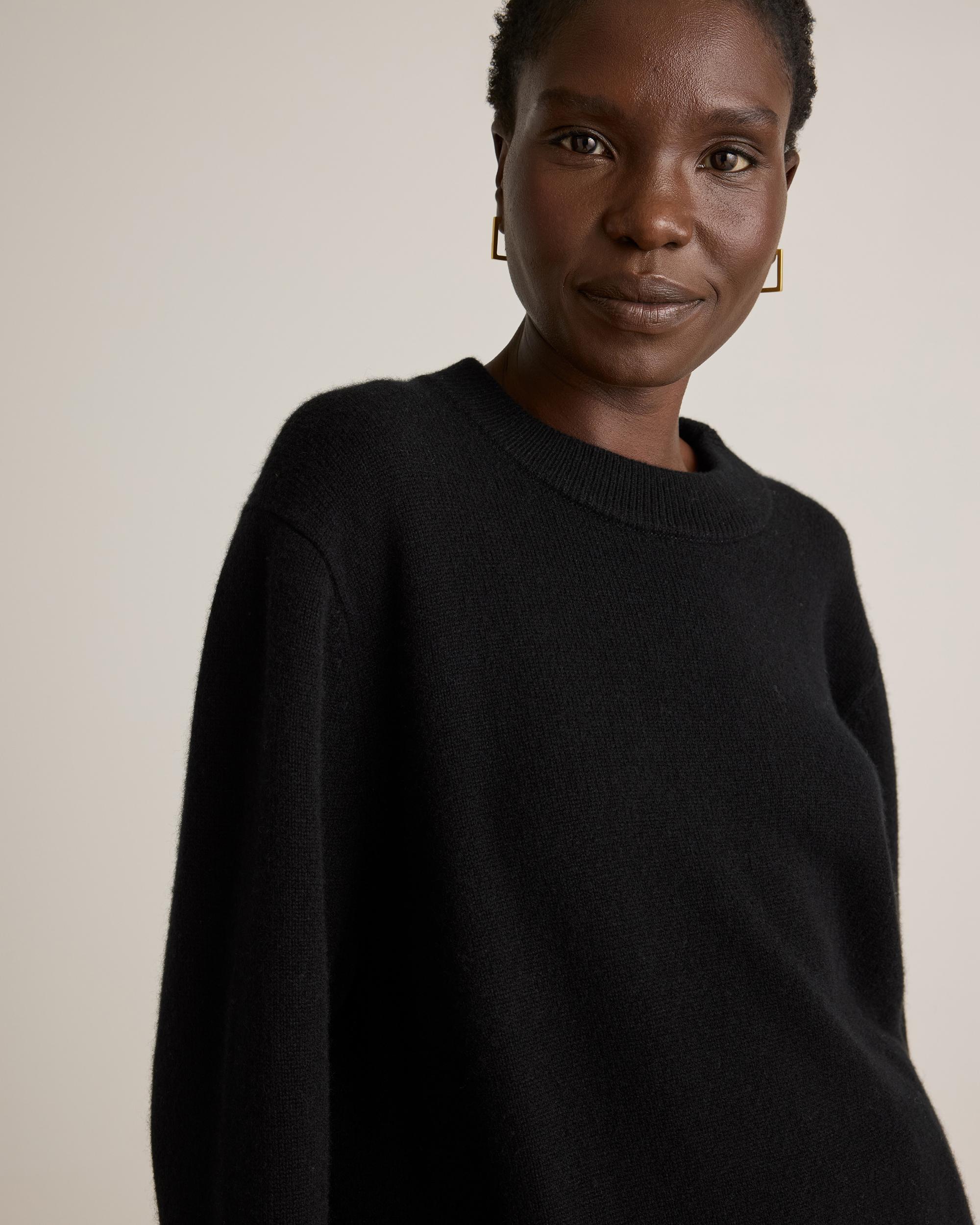 Quince | Women's Mongolian Cashmere Oversized Crewneck Sweater Product Image