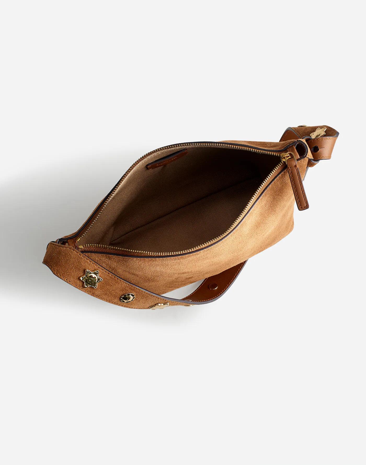 The Sun Medallion Suede Shoulder Bag Product Image