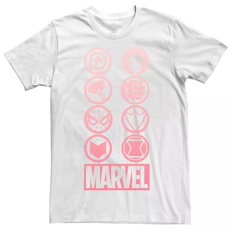 Men's Marvel Gradient Ombre Circle Icons Tee,  Product Image