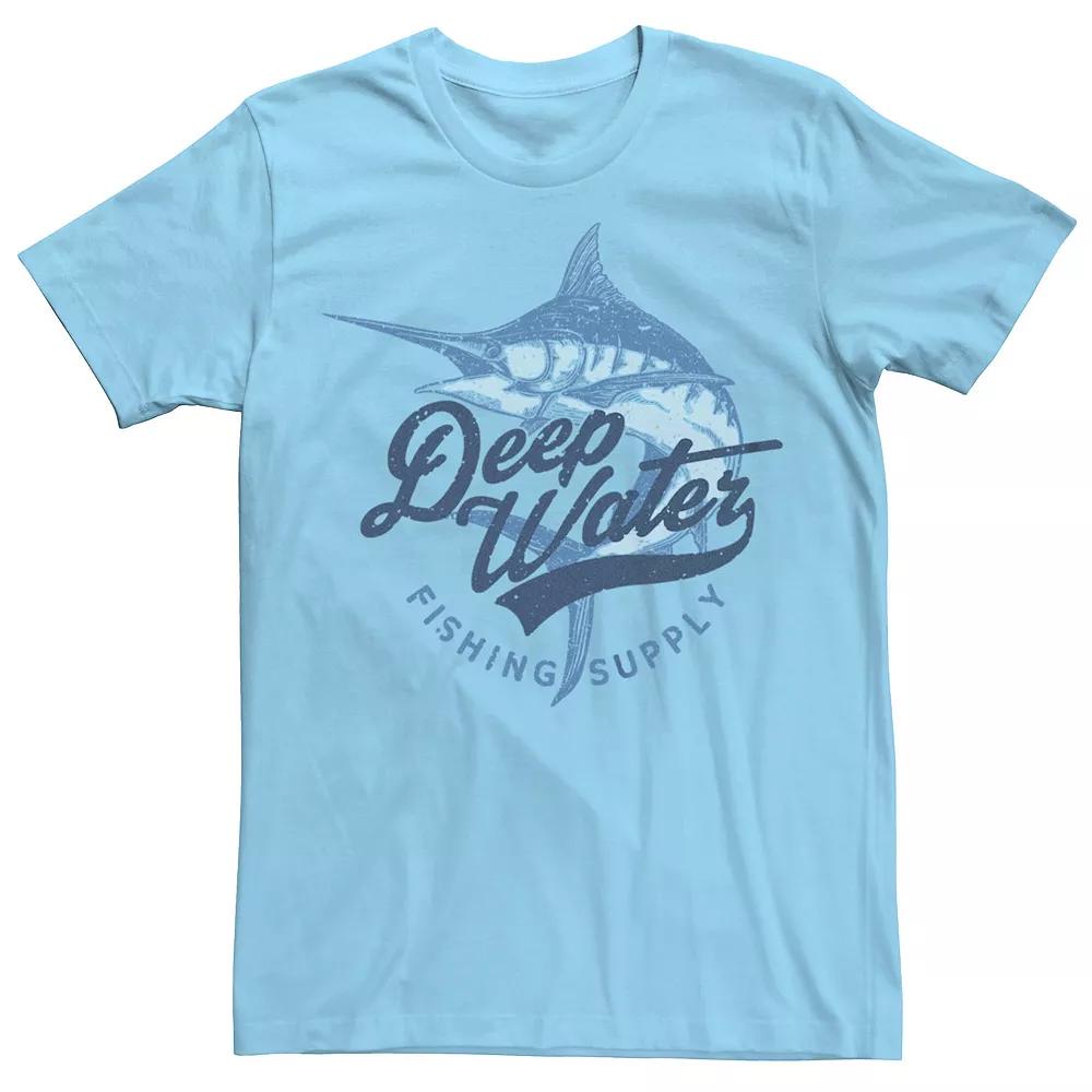 Men's Deep Water Fishing Supply Swordfish Graphic Tee, Size: Small, Light Blue Product Image